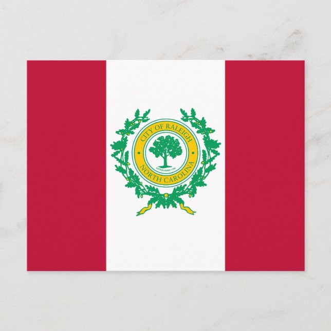 Flag of Raleigh, North Carolina Postcard (Front)