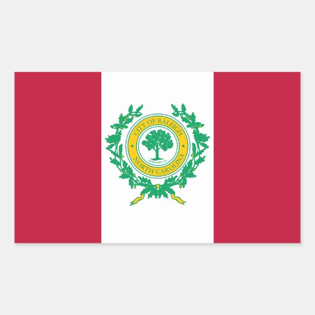 Flag of Raleigh, North Carolina Rectangular Sticke Sticker (Front)