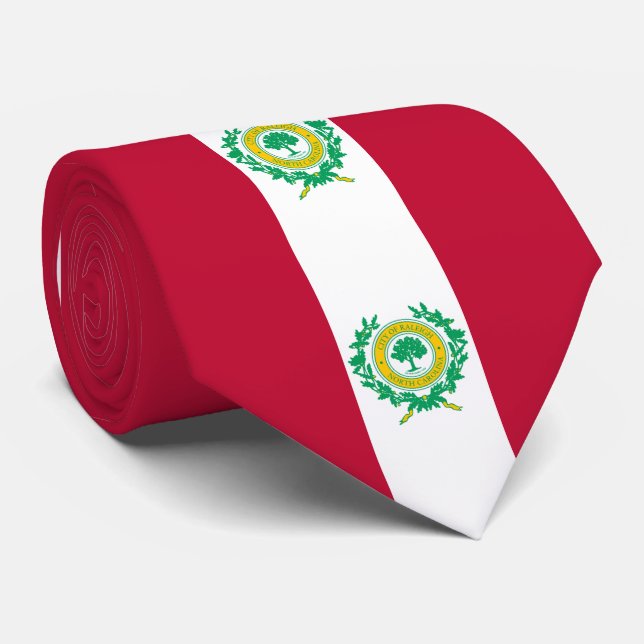 Flag of Raleigh, North Carolina Tie (Rolled)