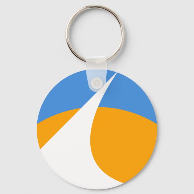 Flag of Redding, California Key Ring (Front)