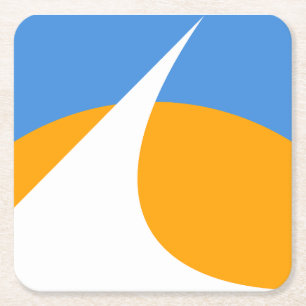 Flag of Redding, California Square Paper Coaster