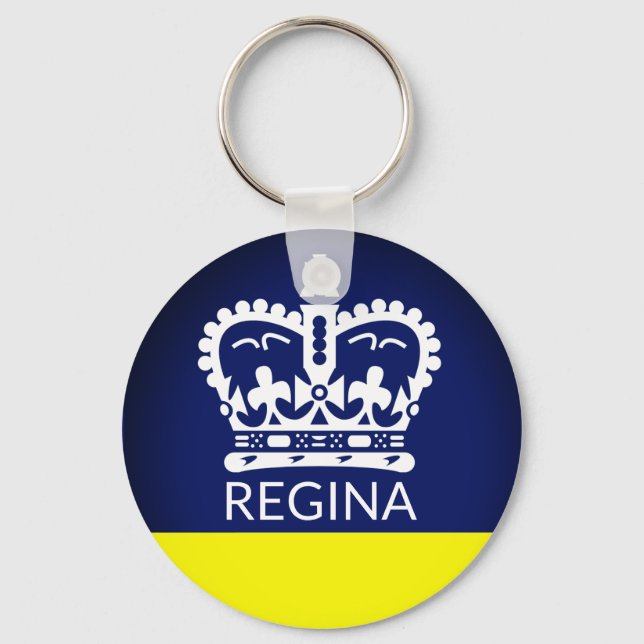 Flag of Regina, Saskatchewan Key Ring (Front)