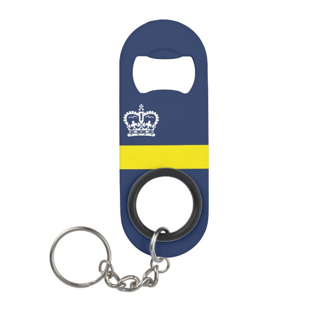 Flag of Regina, Saskatchewan Keychain Bottle Opene (Front)