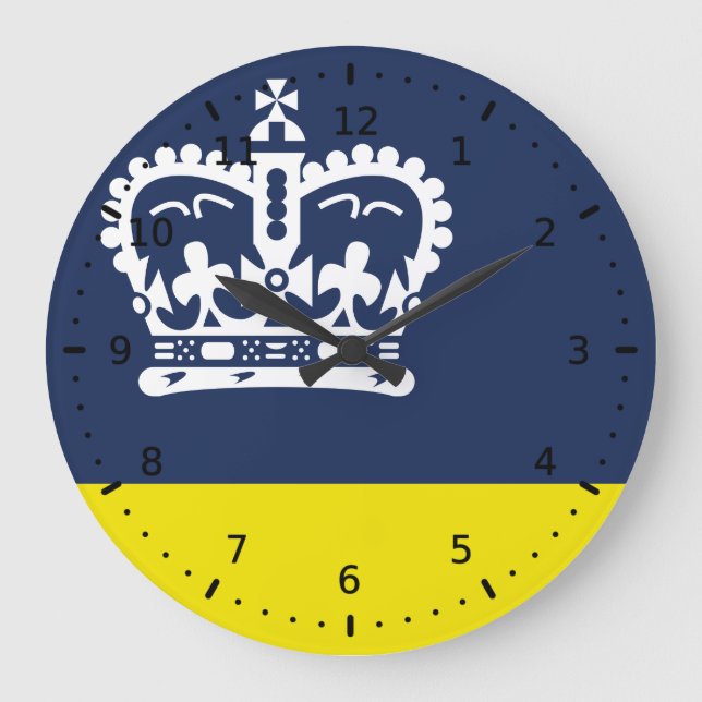 Flag of Regina, Saskatchewan Large Clock (Front)