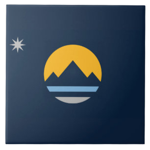 Flag of Reno (Nevada City) Ceramic Tile
