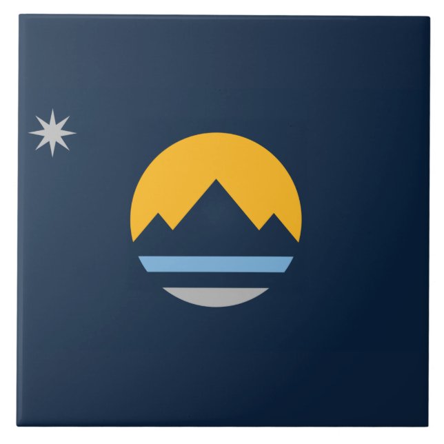 Flag of Reno (Nevada City) Ceramic Tile (Front)