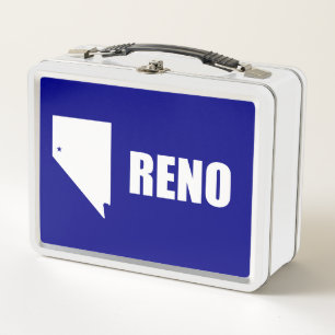 Flag of Reno, Nevada Metal Lunch Box