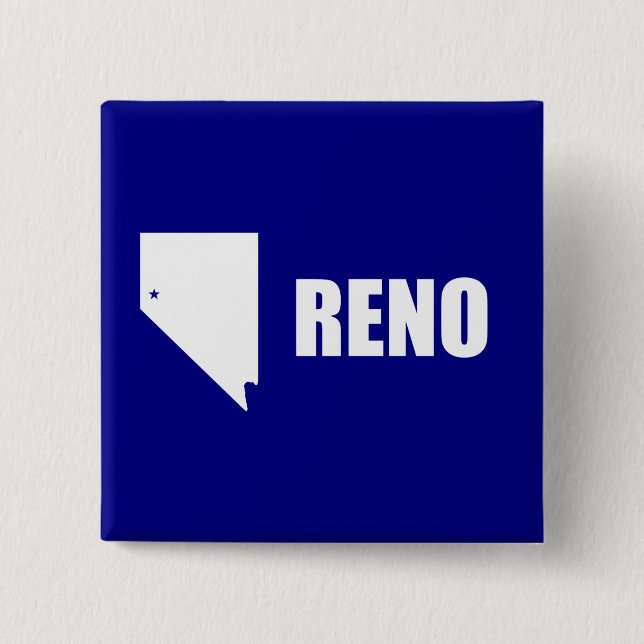Flag of Reno, Nevada Pinback Button (Front)