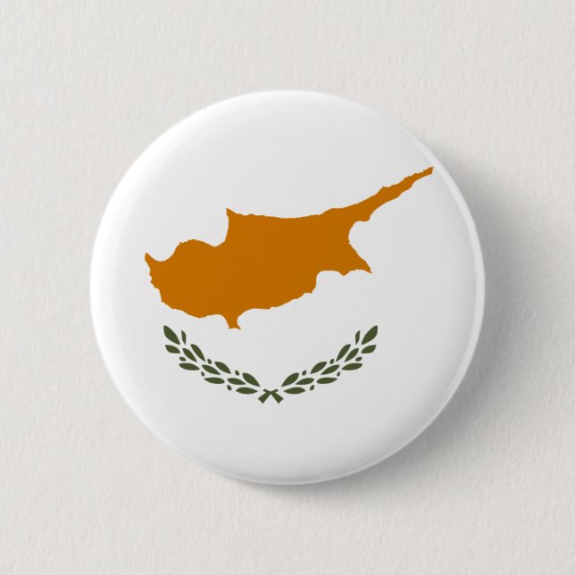 Flag of Republic of Cyprus 6 Cm Round Badge (Front)