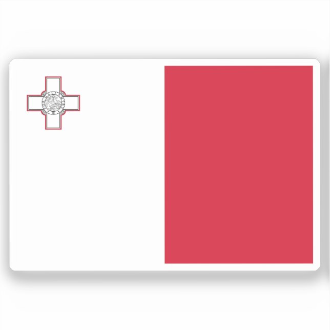 Flag of Republic of Malta custom-cut  (Front)