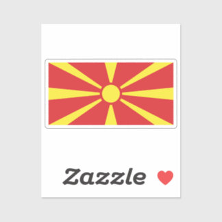 Flag of Republic of North Macedonia custom-cut