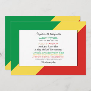 Flag of Republic of the Congo, Congolese Wedding Invitation