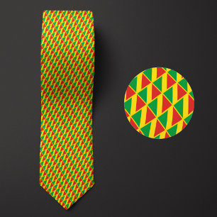 Flag of Republic of the Congo Pattern Tie