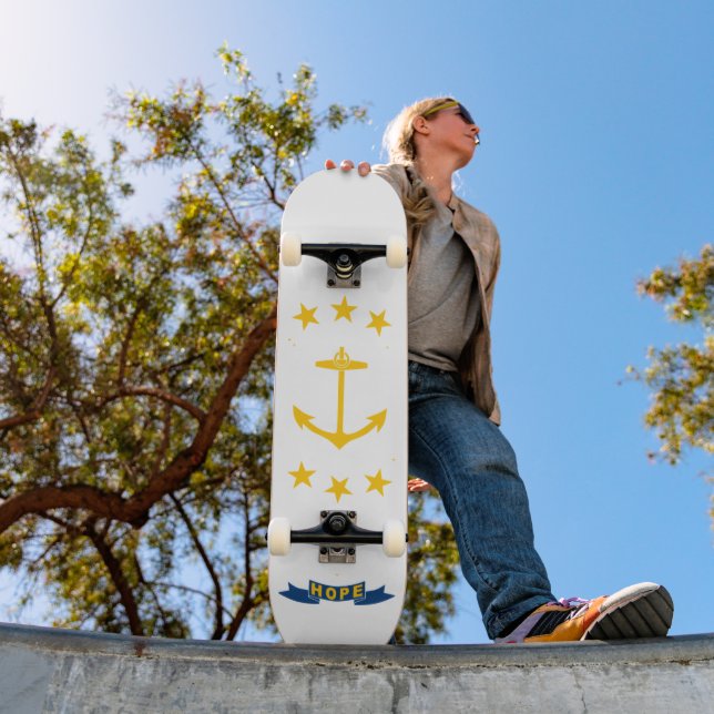 Flag of Rhode Island Skateboard (Outdoor 1)