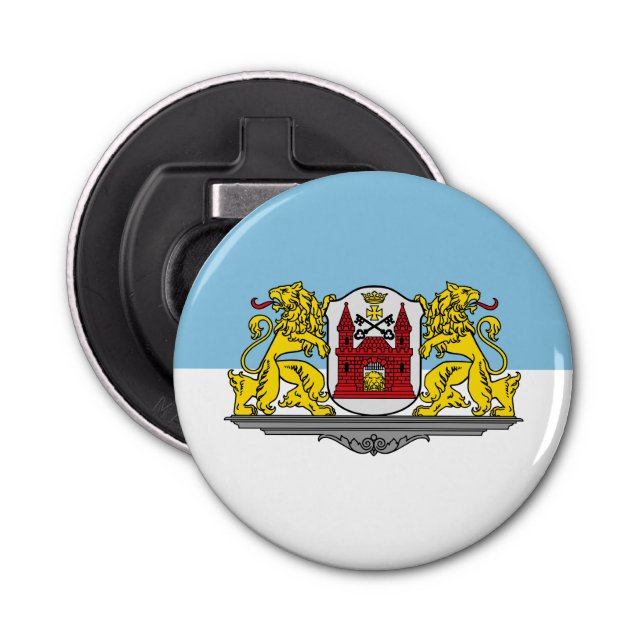 Flag of Riga, Latvia Bottle Opener (Front)