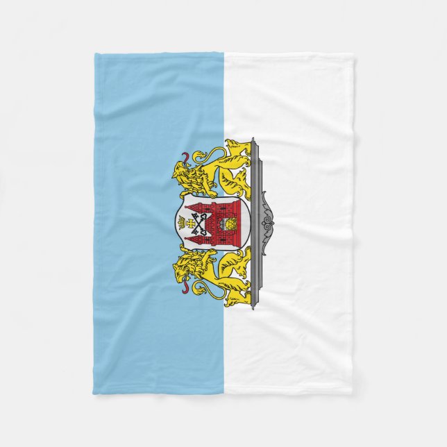 Flag of Riga, Latvia Fleece Blanket (Front)