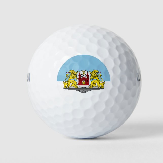 Flag of Riga, Latvia Golf Balls (Front)