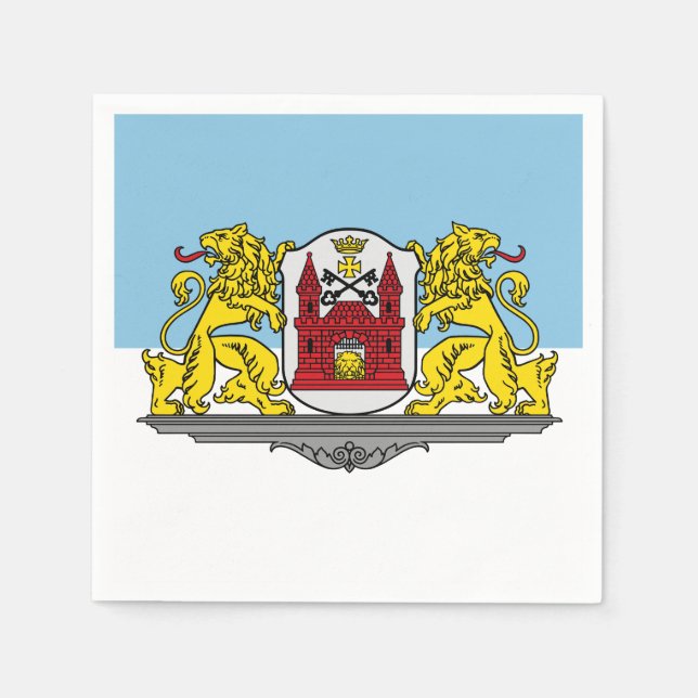 Flag of Riga, Latvia Paper Napkins (Front)