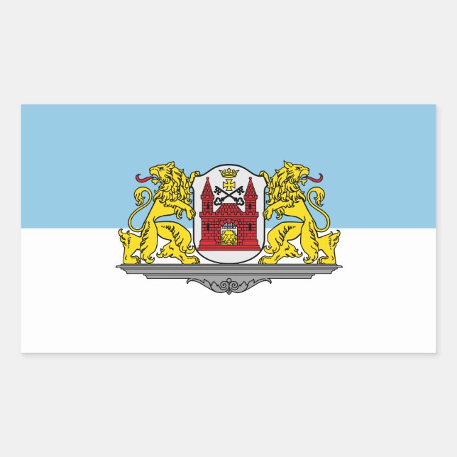 Flag of Riga, Latvia Rectangular Sticker (Front)