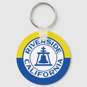 Flag of Riverside, California Key Ring