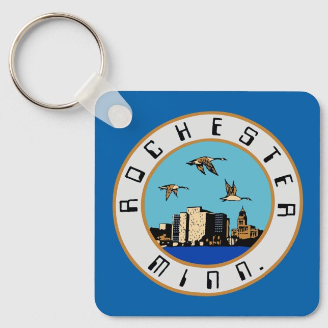 Flag of Rochester, Minnesota Key Ring (Front)