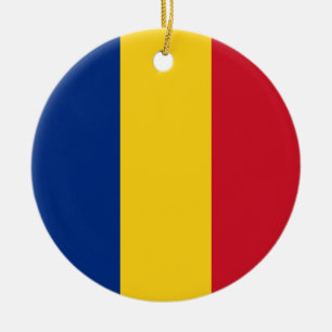 Flag of Romania Ceramic Ornament