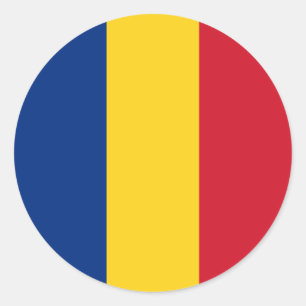 Flag of Romania Classic Round Sticker