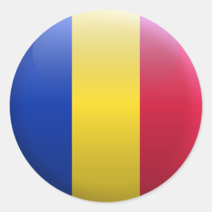 Flag of Romania Classic Round Sticker
