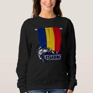 Flag Of Romania Fishing In Romania Sweatshirt
