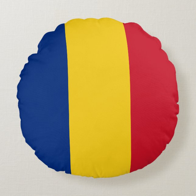 Flag of Romania Round Cushion (Front)