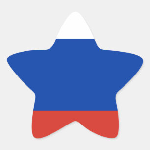 Flag of Russia - Флаг России - Триколор Trikolor Star Sticker