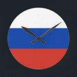Flag of Russia - Ф а г Р с Round Clock<br><div class="desc">Flag of Russia - Ф а г Р с</div>