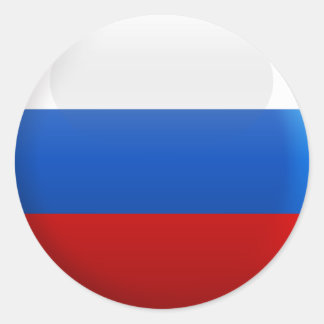Flag of Russia Classic Round Sticker