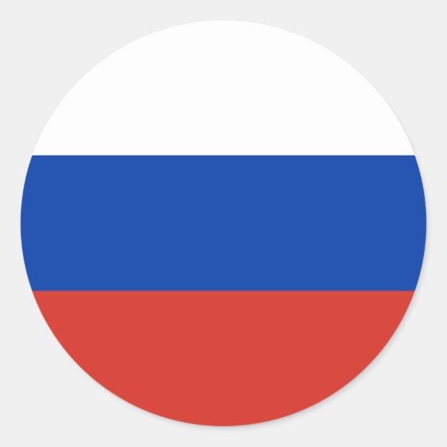 Flag of Russia Classic Round Sticker (Front)