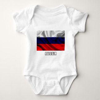 Flag of Russia, Russian Flag Baby Bodysuit