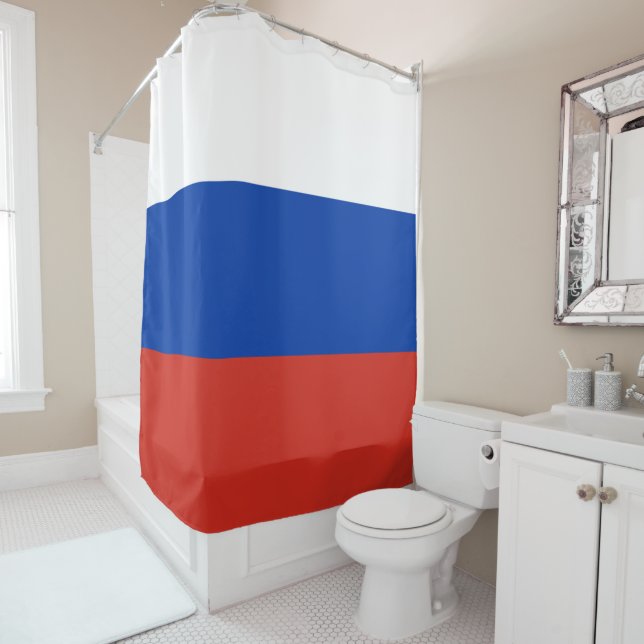 Flag of Russia Shower Curtain (In Situ)