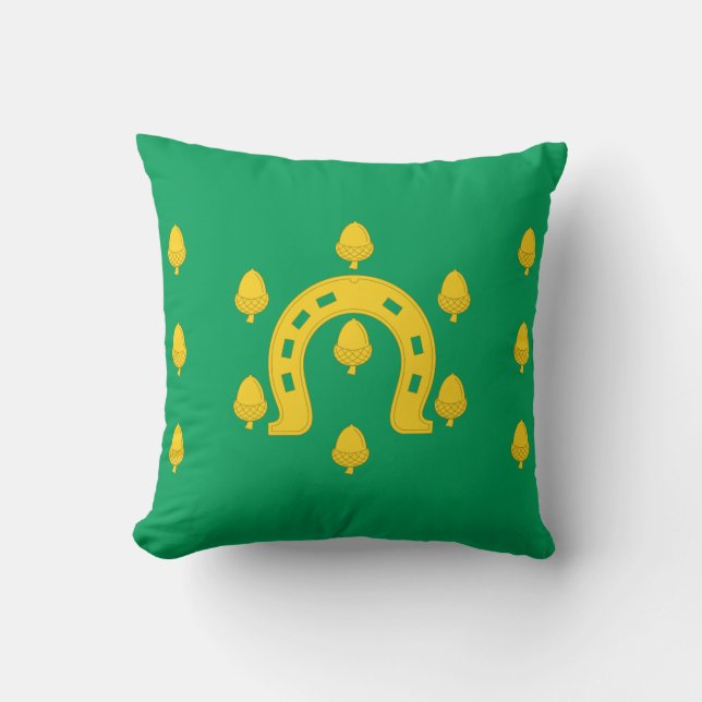 Flag of Rutland Throw Pillow (Front)