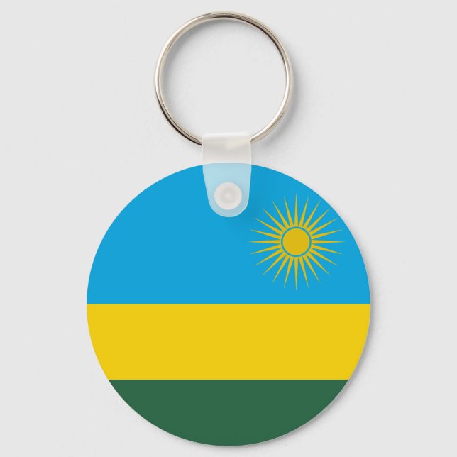 Flag of Rwanda Key Ring (Front)