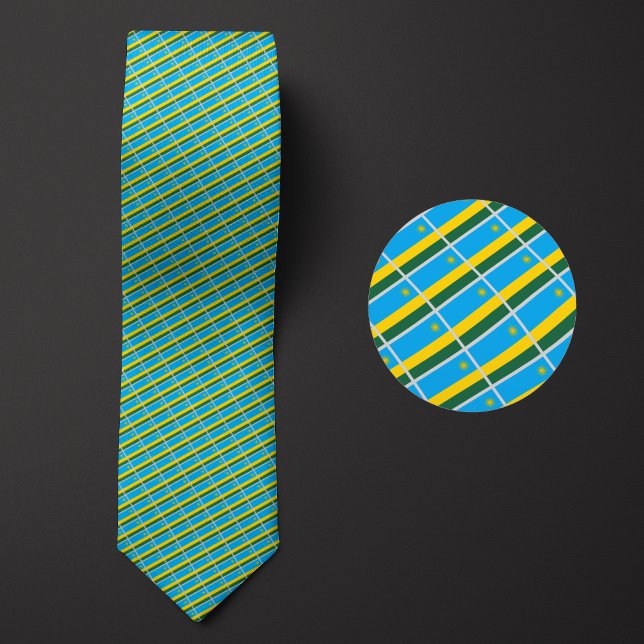 Flag of Rwanda Pattern Tie (Creator Uploaded)