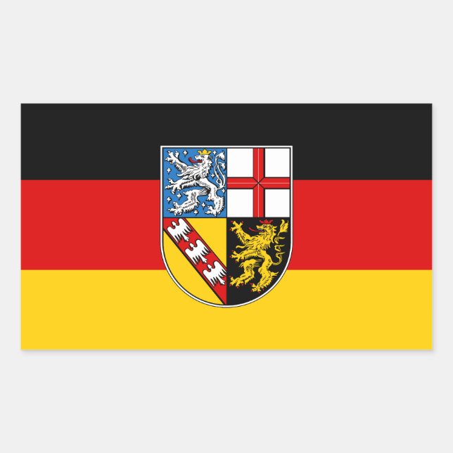 Flag of Saarland Rectangular Sticker (Front)