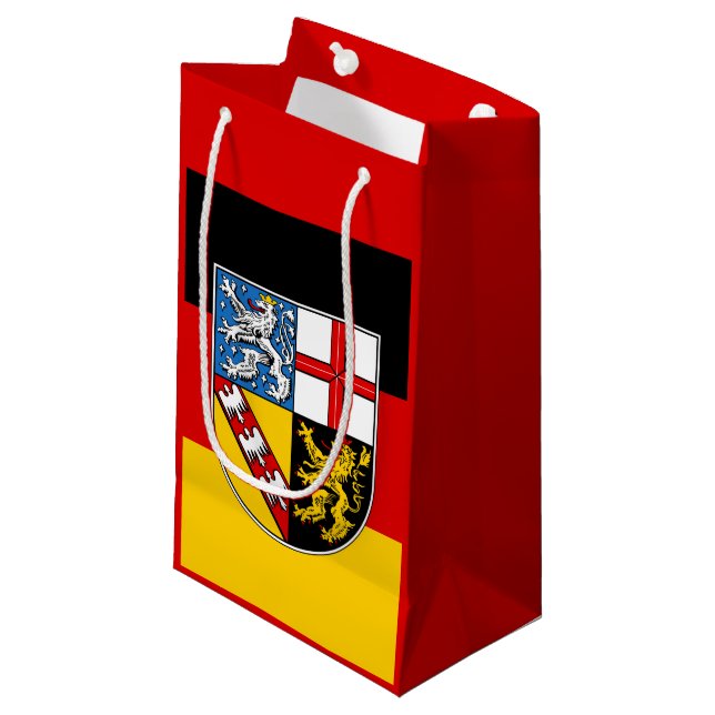 Flag of Saarland Small Gift Bag (Front Angled)