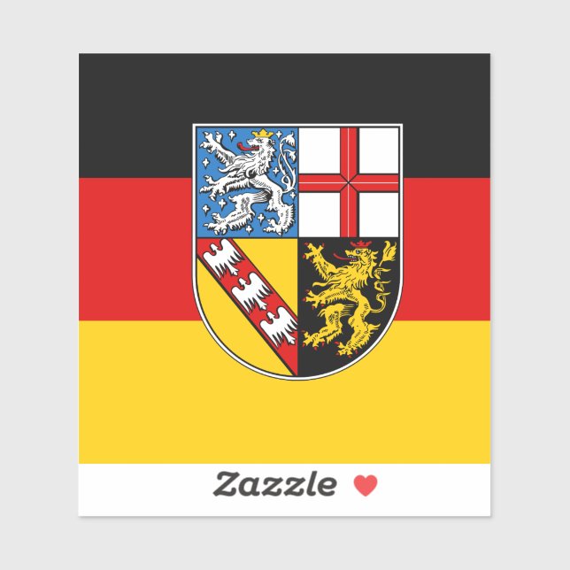 Flag of Saarland Vinyl Sticker (Sheet)
