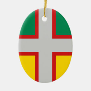 Flag of Saguenay–Lac-Saint-Jean (QUÉBEC) Ceramic Ornament