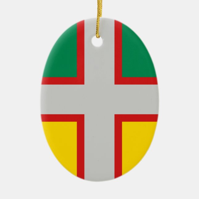 Flag of Saguenay–Lac-Saint-Jean (QUÉBEC) Ceramic Ornament (Front)