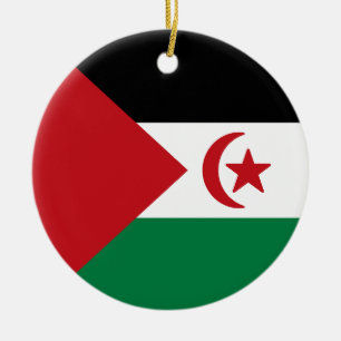 Flag of Saharan Arab Democratic Republic Ceramic Ornament