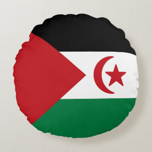 Flag of Saharan Arab Democratic Republic Round Cushion