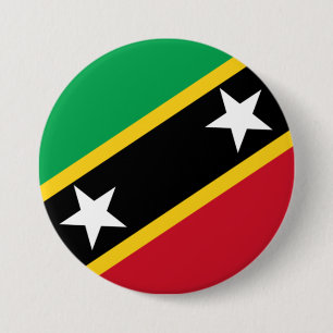 Flag of Saint Kitts and Nevis (Caribbean) 7.5 Cm Round Badge
