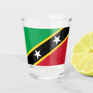 Flag of Saint Kitts and Nevis (Caribbean) Shot Glass