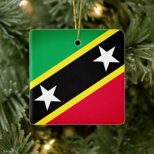 Flag of Saint Kitts and Nevis Ceramic Ornament