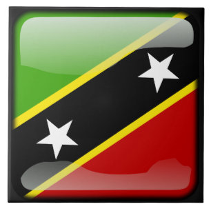 Flag of Saint Kitts and Nevis Ceramic Tile